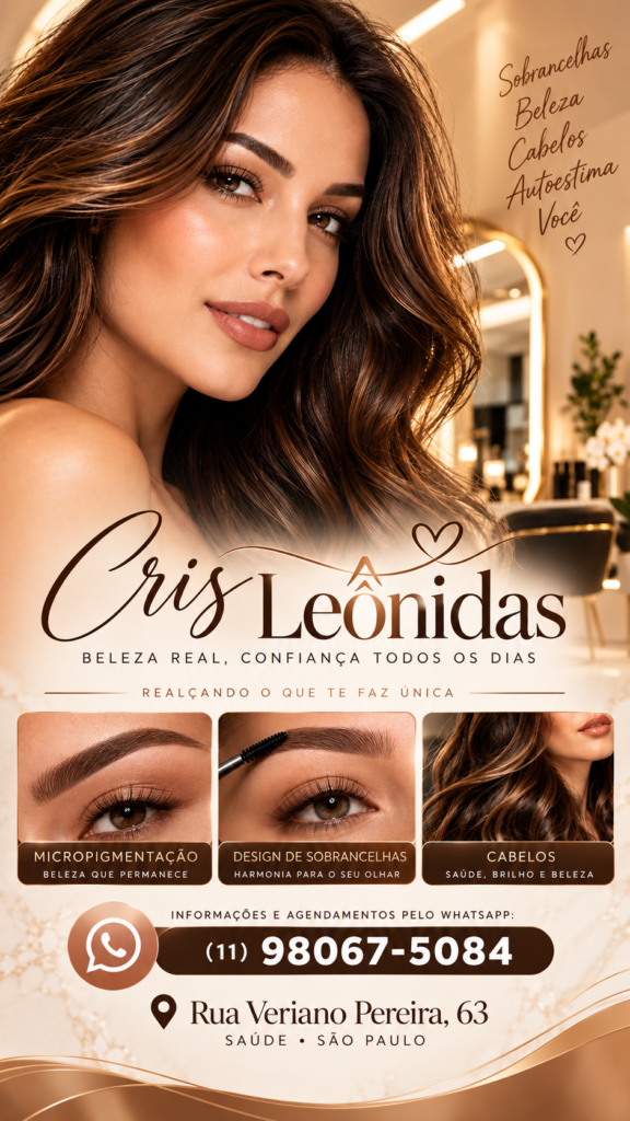 Cris Leônidas, Micro Pigmentação de sobrancelhas, olhos e lábios. 20 anos de experiência. Próximo ao metro Saúde. Atendimento agendado.